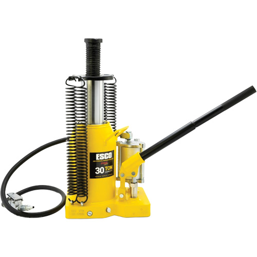 Cric-bouteille de s&eacute;rie Pro, 30 tonnes, Air comprim&eacute;/hydraulique, 20" Hauteur &eacute;lev&eacute;e Stor-it Systems