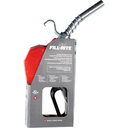 Red Automatic Gasoline Spout Nozzle Stor-it Systems