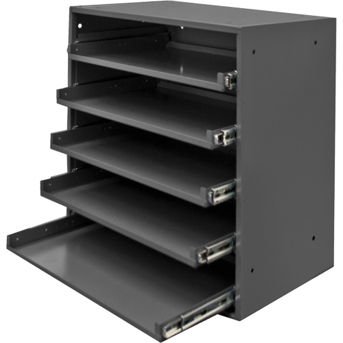 Armoire de rangement &agrave; cloisons, Acier, 5 compartiments, 20-1/2" la x 12-1/2" p, 21" h, Gris Stor-it Systems