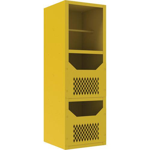 Spill Control Cabinet, 1 Shelves, 72" H x 24" W x 24" D, Steel, Yellow Stor-it Systems