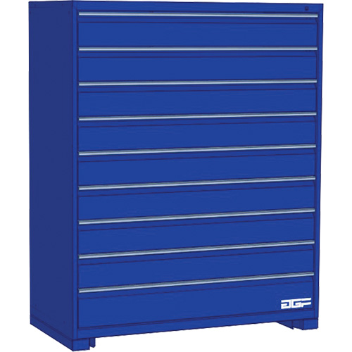 Armoire &agrave; tiroirs modulaire, 9 tiroirs, 30" la x 24" p x 60" h, Bleu Stor-it Systems