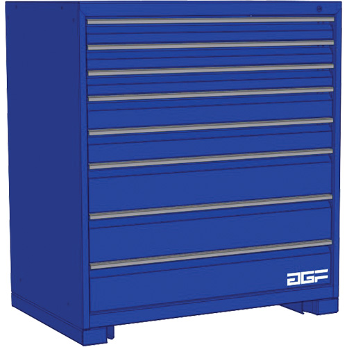 Armoire &agrave; tiroirs modulaire, 8 tiroirs, 30" la x 28" p x 40" h, Bleu Stor-it Systems