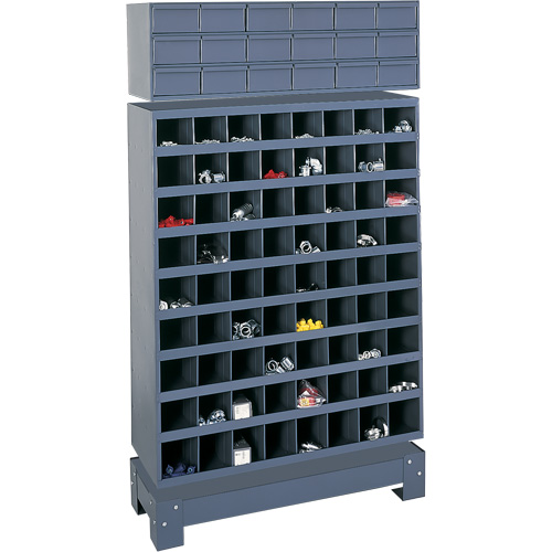 Modular Small Parts Storage Unit, Steel, 18 Drawers, 33-3/4" x 12-1/4" x 58-5/8", Grey Stor-it Systems