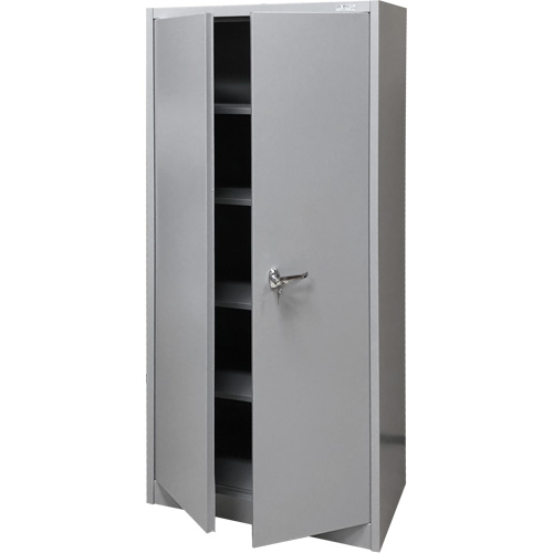Storage Cabinet, Steel, 4 Shelves, 66" H x 30" W x 15" D, Grey Stor-it Systems