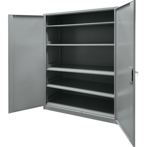 Armoire de rangement, Acier, 4 Tablettes, 78" h x 48" la x 24" P, Gris Stor-it Systems
