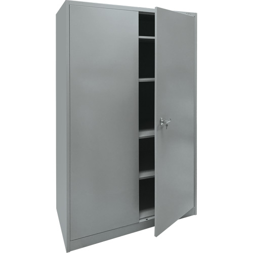 Armoire de rangement, Acier, 4 Tablettes, 78" h x 48" la x 24" P, Gris Stor-it Systems