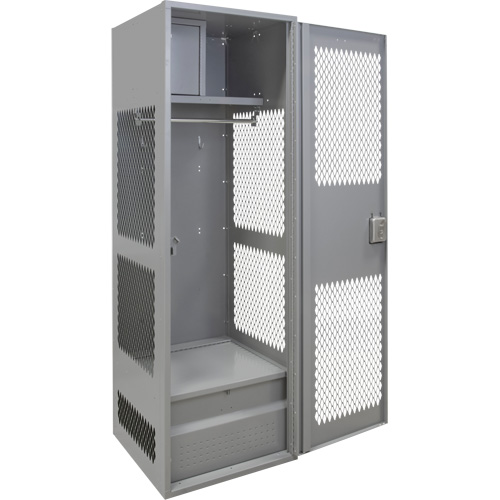 Gear Locker with Door, Steel, 24" W x 24" D x 72" H, Grey Stor-it Systems