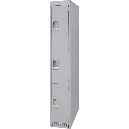 Casiers, 3 niveaux, 12" x 18" x 72", Acier, Gris, D&eacute;mont&eacute; Stor-it Systems
