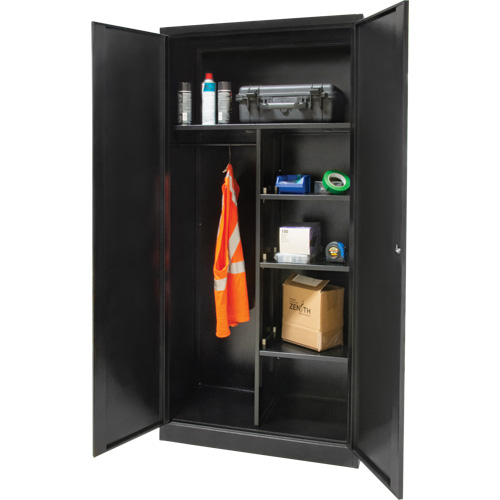 Armoire de rangement combin&eacute;e, 36" la x 18" p x 72" h, Noir Stor-it Systems