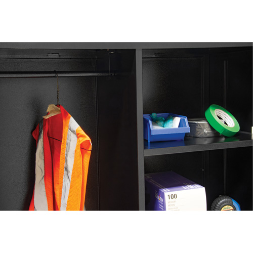 Armoire de rangement combin&eacute;e, 36" la x 18" p x 72" h, Noir Stor-it Systems