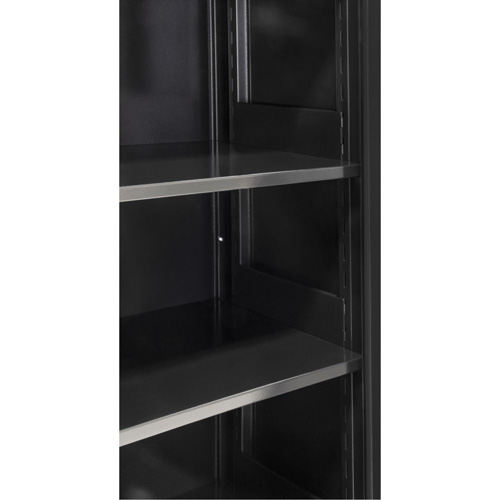 Hi-Boy Storage Cabinet, Steel, 4 Shelves, 72" H x 36" W x 18" D, Black Stor-it Systems
