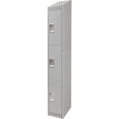 Casiers, 3 niveaux, 12" x 18" x 82", Acier, Gris, D&eacute;mont&eacute; Stor-it Systems