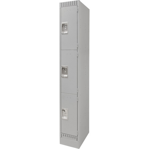 Casiers, 3 niveaux, 12" x 18" x 76", Acier, Gris, D&eacute;mont&eacute; Stor-it Systems