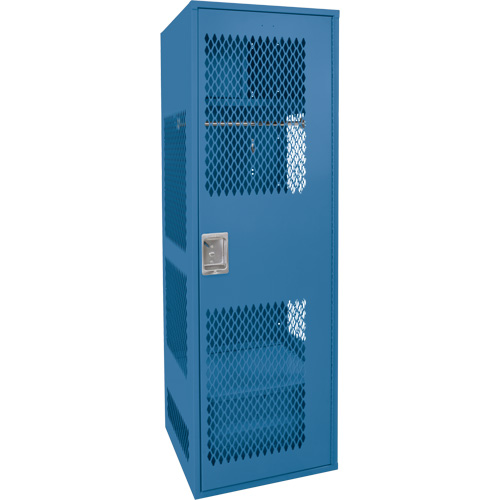 Gear Locker with Door, Steel, 24" W x 18" D x 72" H, Dark Blue Stor-it Systems
