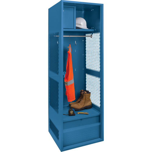 Gear Locker, Steel, 24" W x 24" D x 72" H, Dark Blue Stor-it Systems