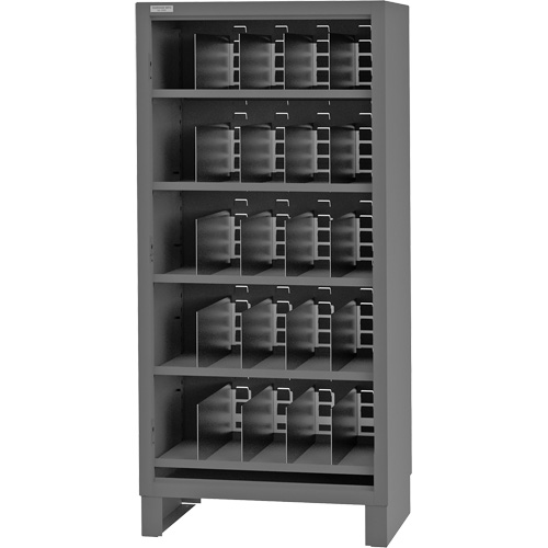 Heavy-Duty Open Front Cabinet with Dividers, Steel, 0 Drawers, 36" x 24" x 78", Grey Stor-it Systems