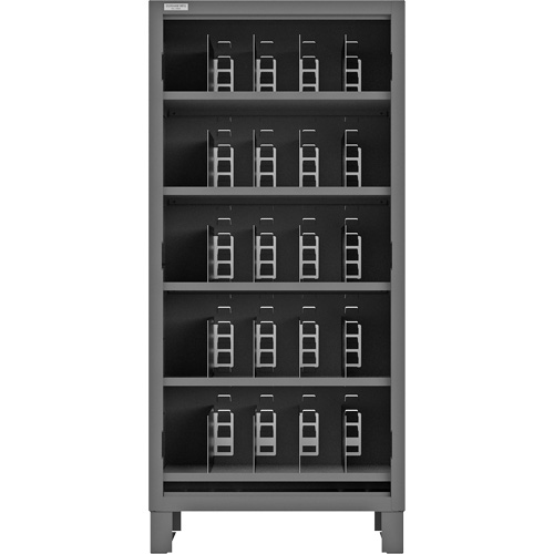 Heavy-Duty Open Front Cabinet with Dividers, Steel, 0 Drawers, 36" x 24" x 78", Grey Stor-it Systems
