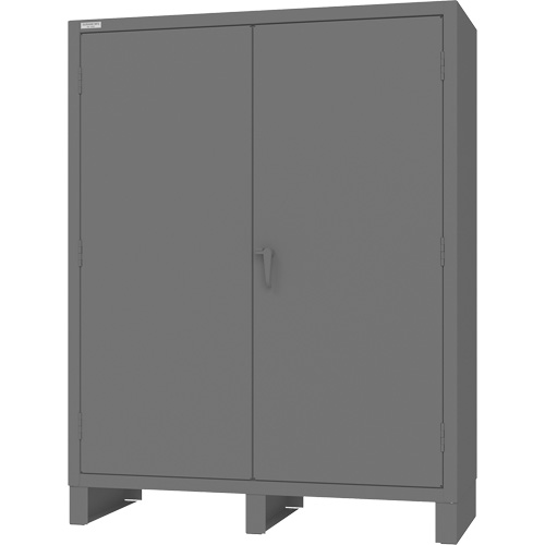 Armoire &agrave; portes encastr&eacute;es standards, Acier, 60" la x 24" p x 78" h, Gris Stor-it Systems