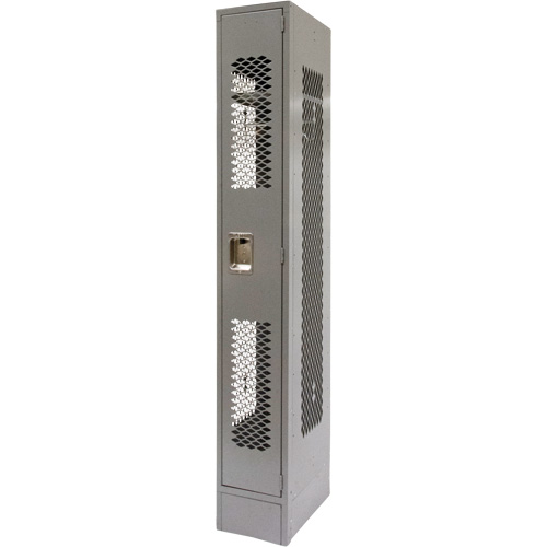 Casiers ventil&eacute;s, 12" x 18" x 78", Acier, Gris, D&eacute;mont&eacute;, Perfor&eacute; Stor-it Systems