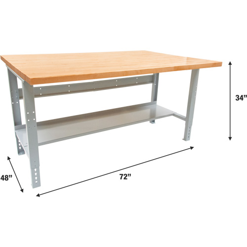 &eacute;tabli modulaire industriel, Cap 1000 lb, 72" la x 48" p Stor-it Systems