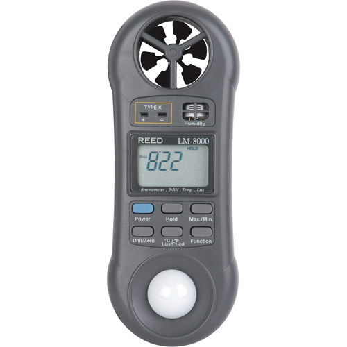 Thermo-an&eacute;mom&egrave;tre avec certificat de calibration, Sans enregistrement des donn&eacute;es, Gamme de v&eacute;locit&eacute; d'air de 0,2 - 30,0 m/sec Stor-it Systems
