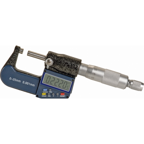 Electronic Digital Micrometer, 0 - 1" (0 - 25 mm) Range, 0.00005" (0.00127 mm) Resolution Stor-it Systems