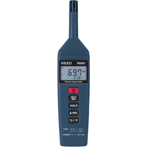 Thermo-hygrom&egrave;tre avec certificat de calibration, 0,0% - 100% RH, -4° - 140° F ( -20° - 60°C ) Stor-it Systems