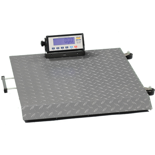 KWS CY-150 Platform Scale, 330 lbs. / 150 kg Capacity, 24" L x 24" W Stor-it Systems