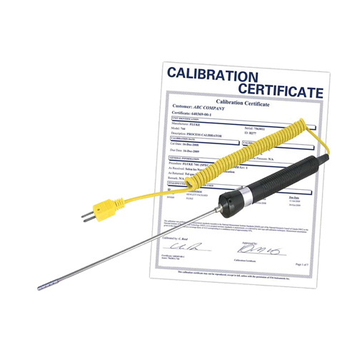 Sonde thermocouple pour l'air/gaz avec certificat de calibration, 900 °C (1652°F) Temp. max. Stor-it Systems