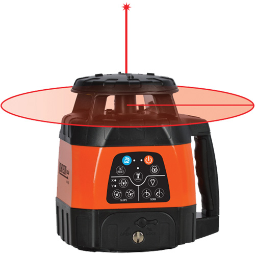 Laser rotatif horizontal et vertical &agrave; nivellement automatique et faisceau rouge, 200' (60 m), 635 N.m Stor-it Systems