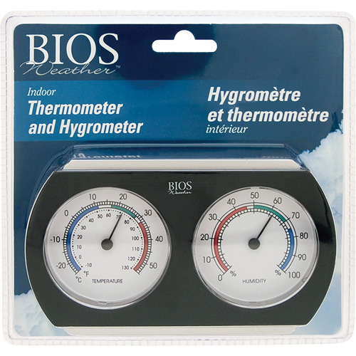 Thermom&egrave;tre-hygrom&egrave;tre d'int&eacute;rieur, 10°- 130° F ( -25° - 55° C ) Stor-it Systems