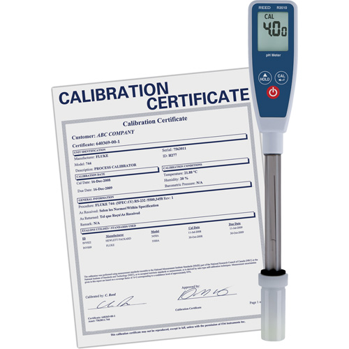 Long Stem pH Meter with Traceable Certificate Stor-it Systems