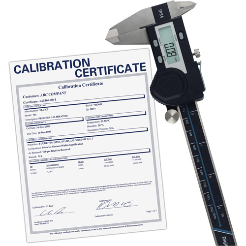 6" (150 mm) Digital Caliper with Traceable Calibration Certificate, 0.0005" (0.01 mm) Resolution, 0" - 6" (0 mm - 150 mm) Range Stor-it Systems