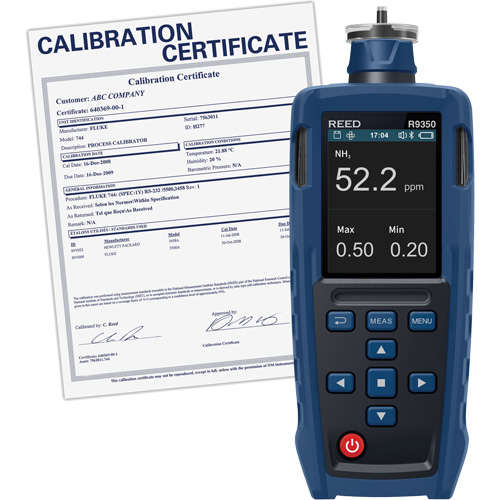 Gas Detector with Traceable Calibration Certificate Stor-it Systems