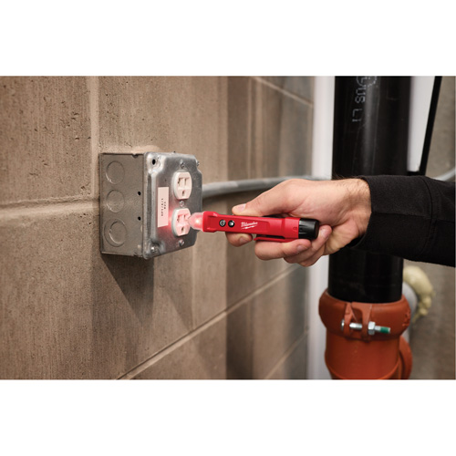 D&eacute;tecteur de tension avec DEL et testeur de prise DDFT, 50 V - 1000 V, Alerte Affichage & son Stor-it Systems
