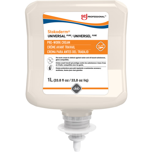 Cr&egrave;me sans silicone &agrave; appliquer avant de travailler Emulsion, Cartouche en plastique, 1000 ml Stor-it Systems