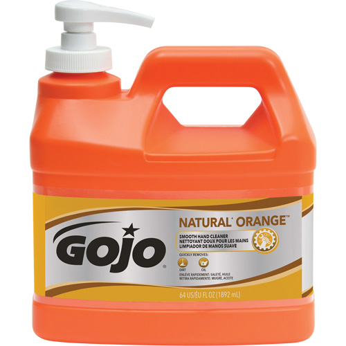 Nettoyant &agrave; mains Natural Orange, Cr&egrave;me, 1,89 L, Bouteille &agrave; pompe, Agrumes/Orange Stor-it Systems