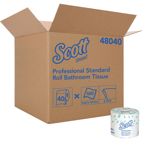 Papier hygi&eacute;nique Scott, 2 Pli, 550 Feuilles/Rouleu, Blanc Stor-it Systems
