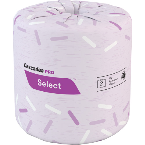 Pro Select&reg; Toilet Paper, 2 Ply, 500 Sheets/Roll, White Stor-it Systems