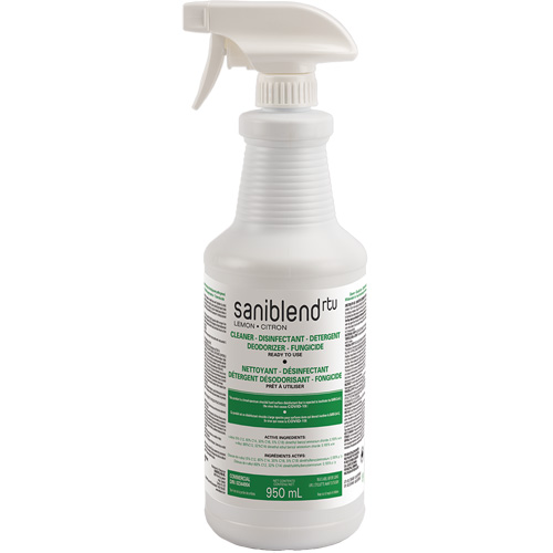 SaniBlend Ready-To-Use Disinfectant & Sanitizer, 950 ml, Trigger Bottle Stor-it Systems