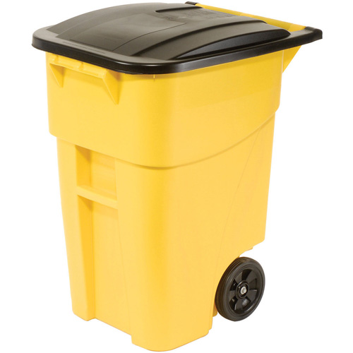 BRUTE&reg; Roll-Out Container, Curbside, Plastic, 50 US gal. Stor-it Systems