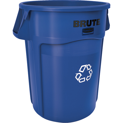 BRUTE&reg; Round Recycling Containers, Bulk, Plastic, 44 US gal. Stor-it Systems