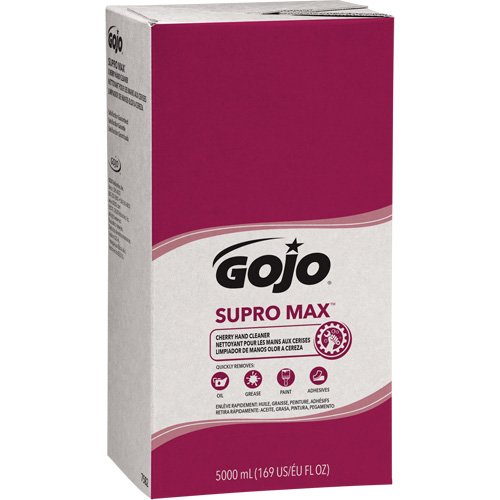 SUPRO MAX Hand Cleaner or GOJO&reg; PRO TDX Dispenser, Lotion, 5000 ml, Refill, Cherry Stor-it Systems