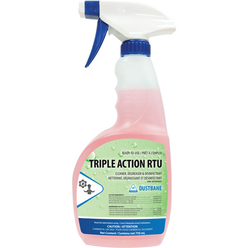 Action triple - nettoyant, d&eacute;graissant et d&eacute;sinfectant, 750 ml, Bouteille &agrave; g&acirc;chette Stor-it Systems