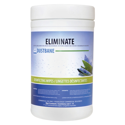Lingettes Eliminate virucide, 7" x 8", 180 lingettes Stor-it Systems