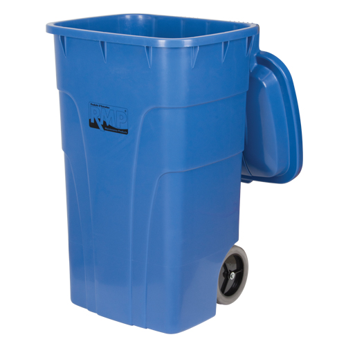 Roll Out Recycling Bin, Curbside, Polyethylene, 65 US gal. Stor-it Systems