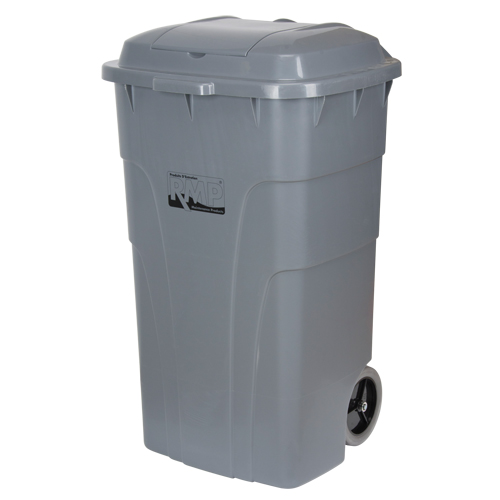 Roll Out Garbage Bin, Polyethylene, 65 US gal. Stor-it Systems