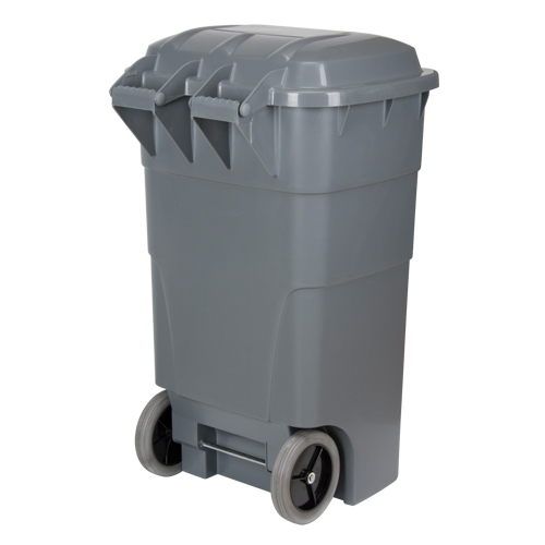 Roll Out Garbage Bin, Polyethylene, 65 US gal. Stor-it Systems