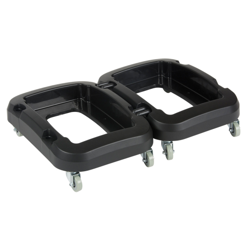 Recycling & Waste Receptacle Dolly, Polypropylene, Black, Fits: 17-1/4" x 12-1/2" Stor-it Systems