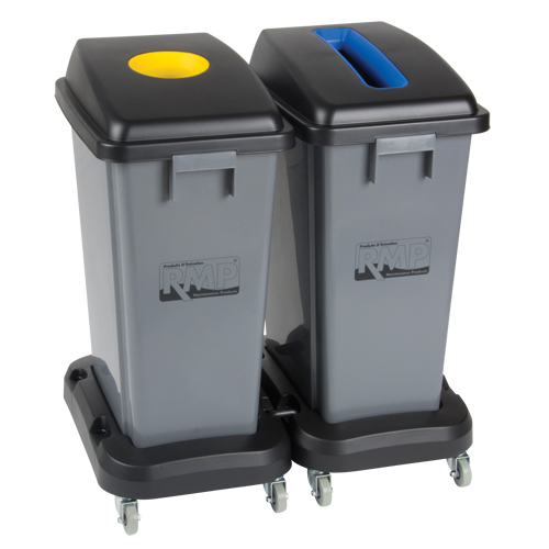 Recycling & Waste Receptacle Dolly, Polypropylene, Black, Fits: 17-1/4" x 12-1/2" Stor-it Systems